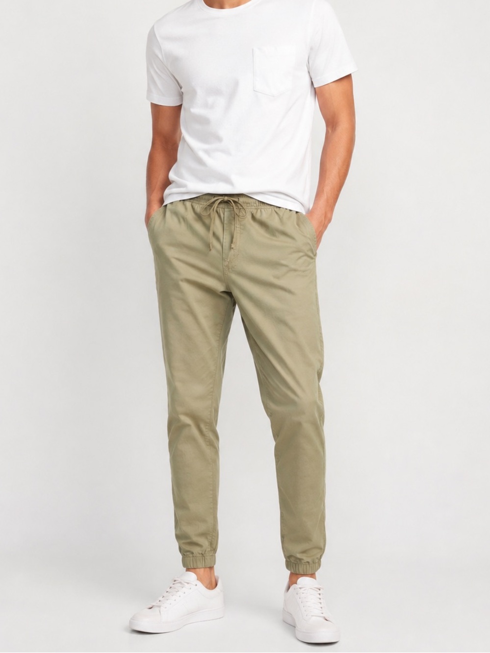 Old Navy Men's Khaki Drawstring Joggers